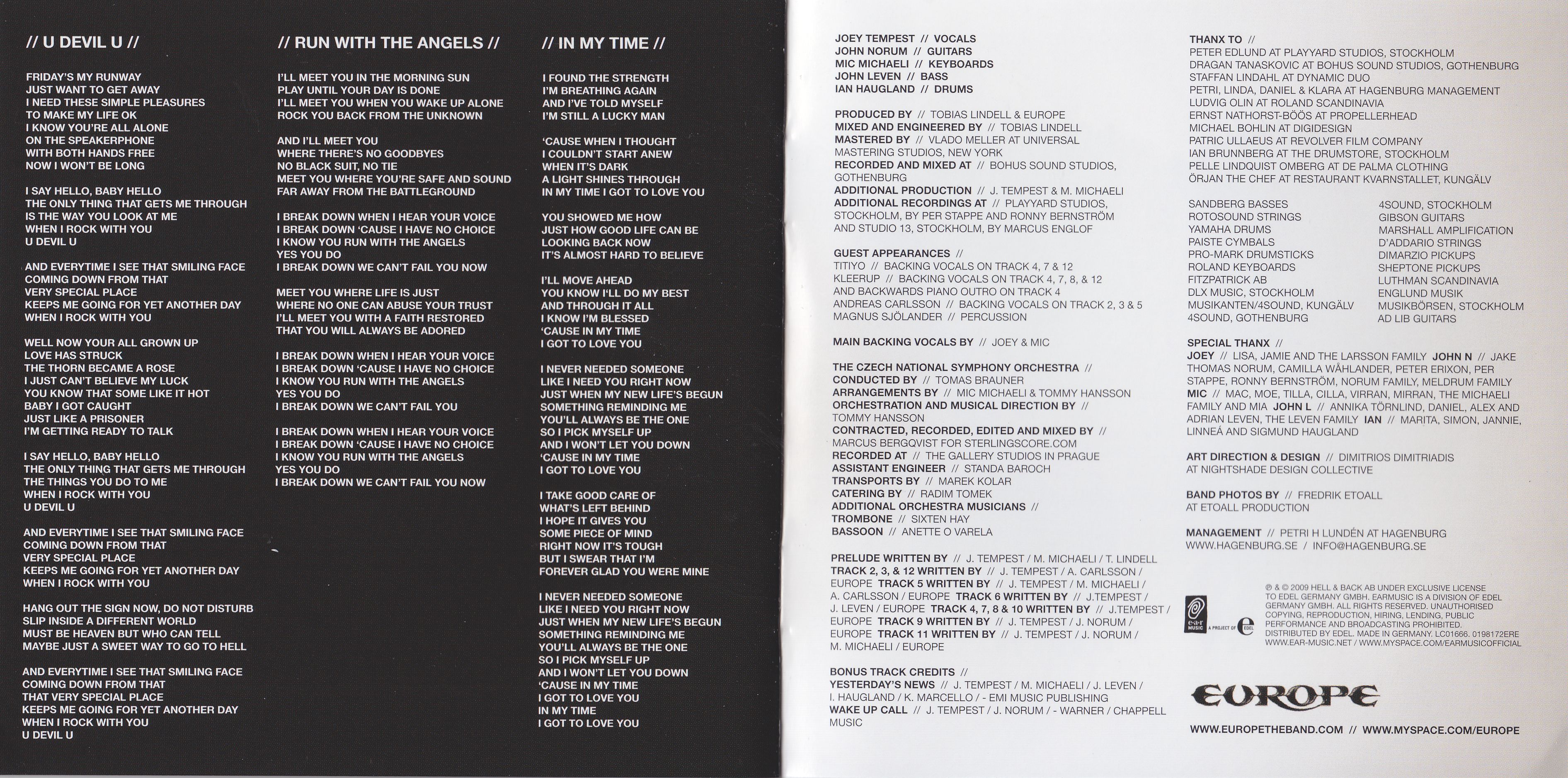 Europe  Last Look At Eden; Limited Edition : Booklet 8